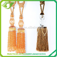A-T0001 Africa popular curtain tassel, polyester curtain tieback with crystal bead